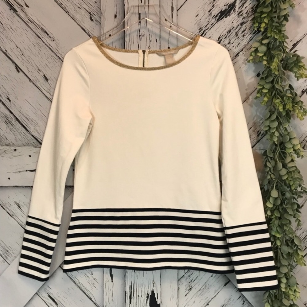 Banana Republic Striped Long Sleeve Top Size S